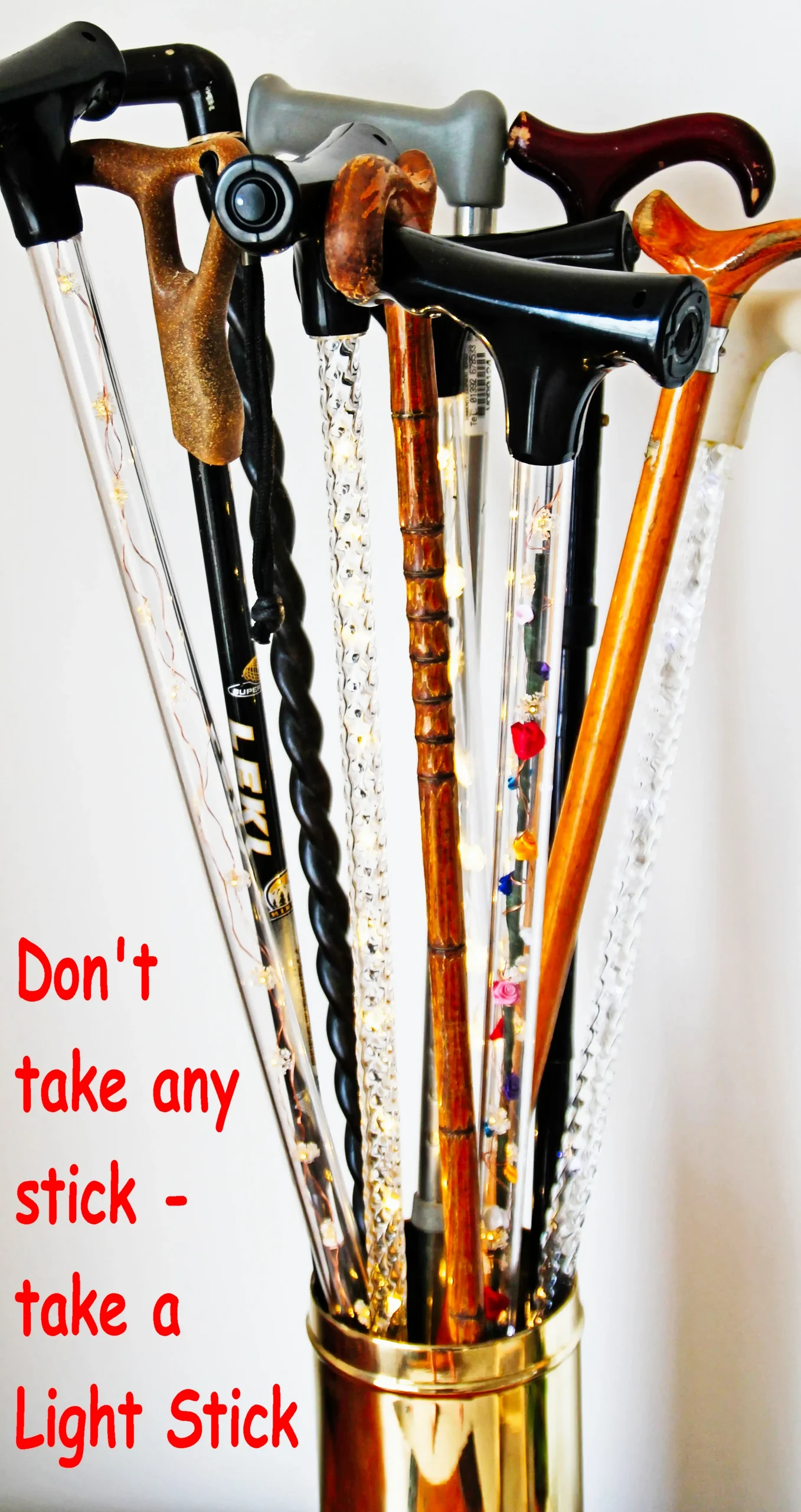 Multi-coloured LED Walking sticks!
